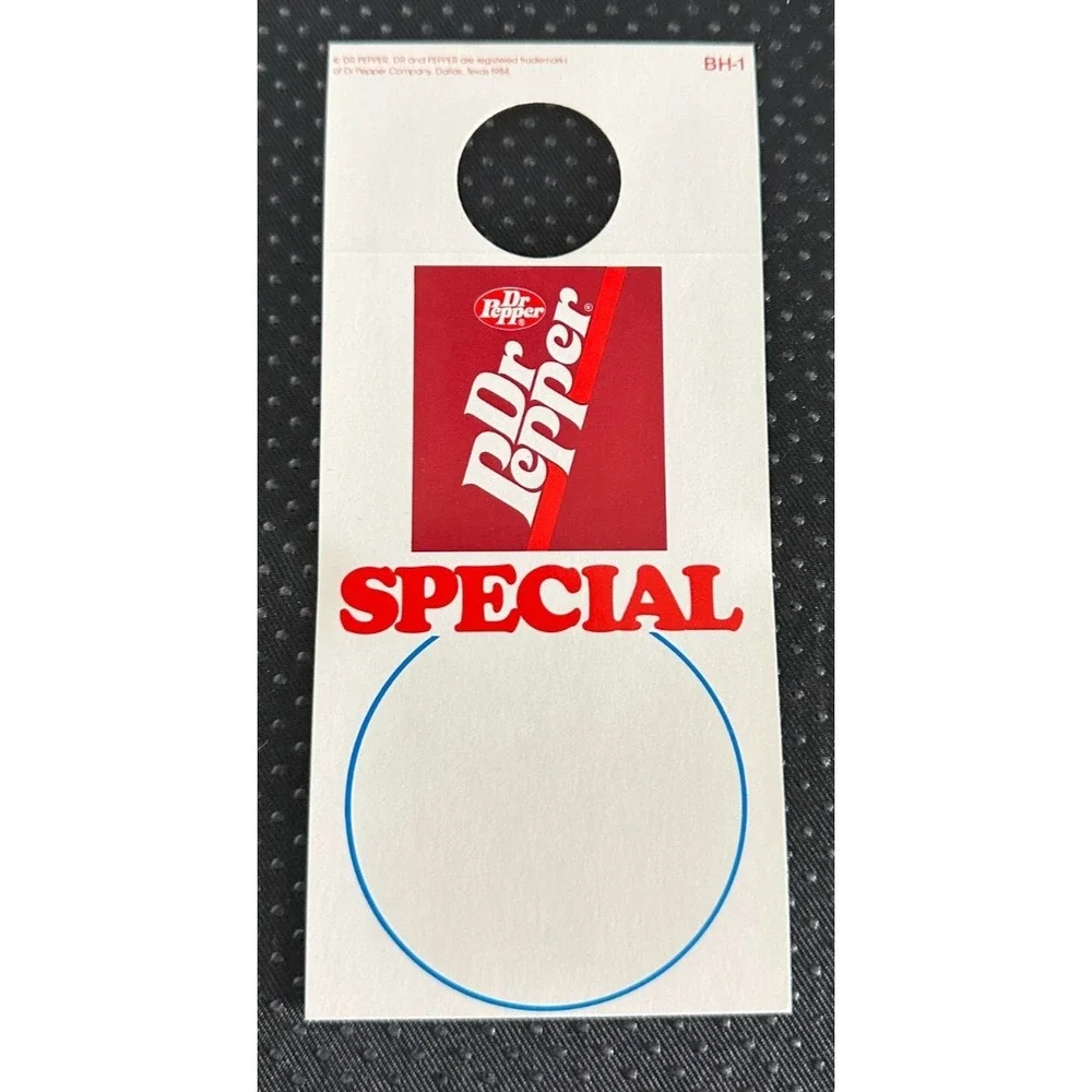 NOS Dr Pepper‎ 1984 Bottle Neck Ringers Hanger Special Soda Ephemera